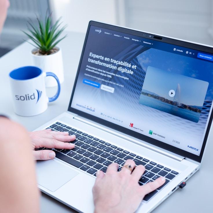 Mobile app project planning workspace with devices and development tools